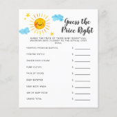 Sunshine raadt het Baby shower Prijs-recht (Voorkant)