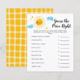 Sunshine raadt het Baby shower Prijs-recht