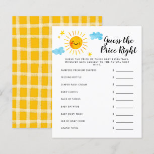 Sunshine raadt het Baby shower Prijs-recht