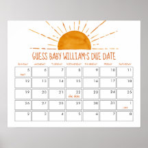 Sunshine raden de vervaldatum Baby shower