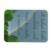 Sunshine & Rain maakt een regenboogspreekwoord Magneet (Horizontaal)
