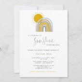 Sunshine Rainbow Baby shower Invitation Kaart (Voorkant)