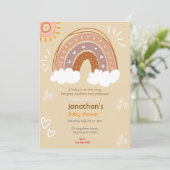 Sunshine Rainbow Baby shower Kaart (Staand voorkant)