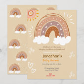 Sunshine Rainbow Baby shower Kaart (Voorkant / Achterkant)