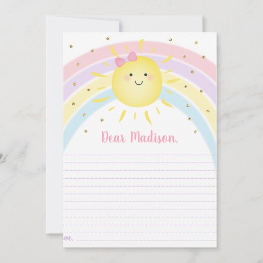 Sunshine Rainbow Birthday Time Capsule Kaarten (Voorkant)