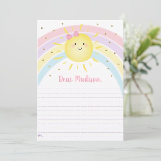 Sunshine Rainbow Birthday Time Capsule Kaarten (Staand voorkant)