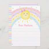 Sunshine Rainbow Birthday Time Capsule Kaarten (Voorkant / Achterkant)