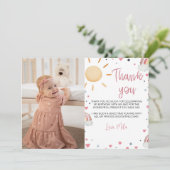 Sunshine Rainbow Dank u kaart Boho Verjaardag (Staand voorkant)