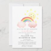 Sunshine & Rainbow Drive-by Baby shower Kaart (Voorkant)