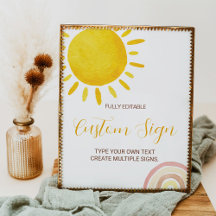 Sunshine Rainbow Groovy 1e verjaardag aangepaste t