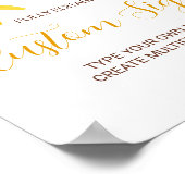 Sunshine Rainbow Groovy 1e verjaardag aangepaste t Poster (Hoek)