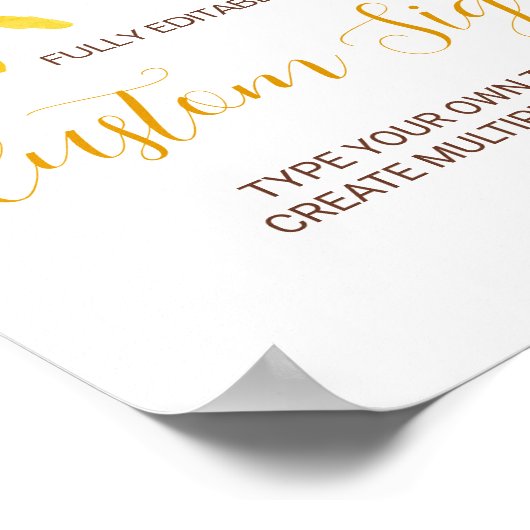 Sunshine Rainbow Groovy 1e verjaardag aangepaste t Poster (Hoek)