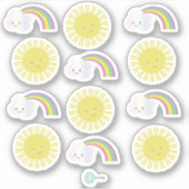Sunshine Rainbow Kawaii Collectie Planner Sticker (Voorkant)
