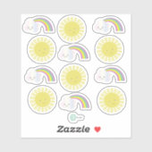 Sunshine Rainbow Kawaii Collectie Planner Sticker (Vel)