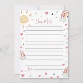 Sunshine Rainbow Time Capsule Opmerking Bericht Ka Bedankkaart (Voorkant)