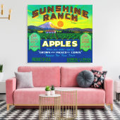 Sunshine Ranch Apple Label - Wapato, WA Canvas Afdruk (Insitu (Woonkamer))