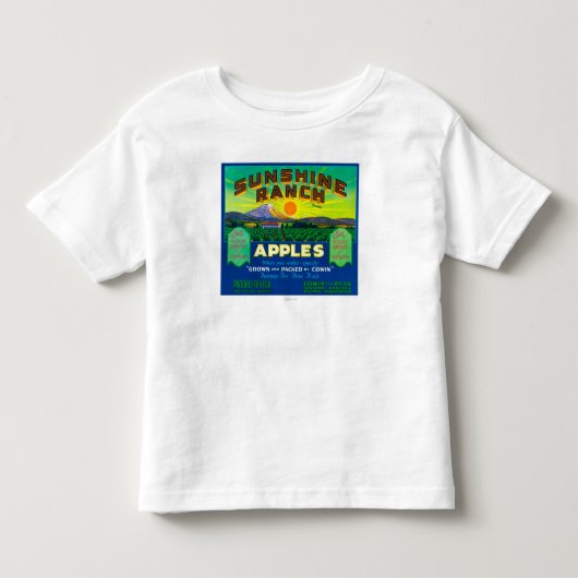 Sunshine Ranch Apple Label - Wapato, WA Kinder Shirts (Voorkant)