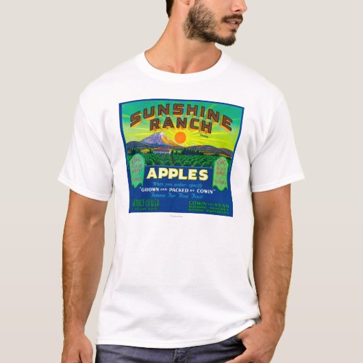 Sunshine Ranch Apple Label - Wapato, WA T-shirt (Voorkant)