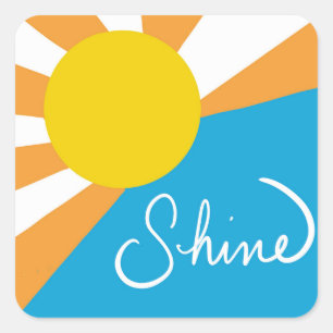 Sunshine Rays of Happiness by @ Cathy Thompson Vierkante Sticker