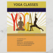 Sunshine Rays Sport Fitness Yoga Poses Gepersonali Flyer (Achterkant)