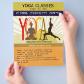 Sunshine Rays Sport Fitness Yoga Poses Gepersonali Flyer (Hand)