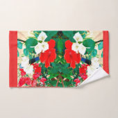 Sunshine Red Hibiscus Green blaast valkleuren Bad Handdoek (Handdoek)