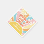 Sunshine Retro Daisy 3e verjaardag Servet (Hoek)