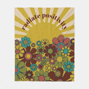 Sunshine Retro Garden jaren '60 jaren '70 Estheti Fleece Deken