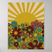 Sunshine Retro Garden  jaren '60 jaren '70 Estheti Poster (Voorkant)