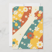 Sunshine retro groovy 70s dank je baby shower bedankkaart (Achterkant)