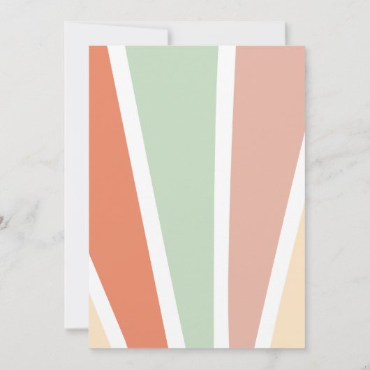 Sunshine Retro Regenboog Verjaardag Dank u kaart (Achterkant)