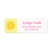 Sunshine Return Address Label (Voorkant)