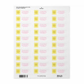 Sunshine Return Address Label (Full Sheet)