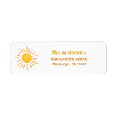 Sunshine Return Address Label (Voorkant)