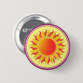 Sunshine Ronde Button 5,7 Cm (Voorkant /achterkant)