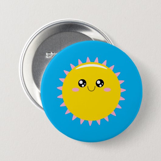 Sunshine Ronde Button 7,6 Cm (Voorkant /achterkant)