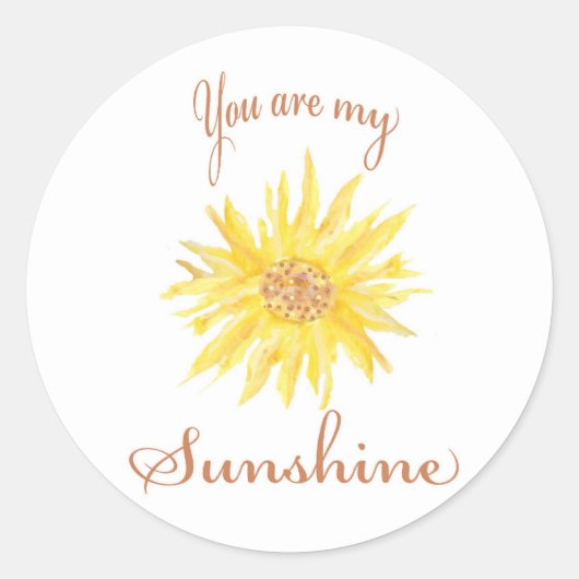 Sunshine Ronde Sticker (Voorkant)