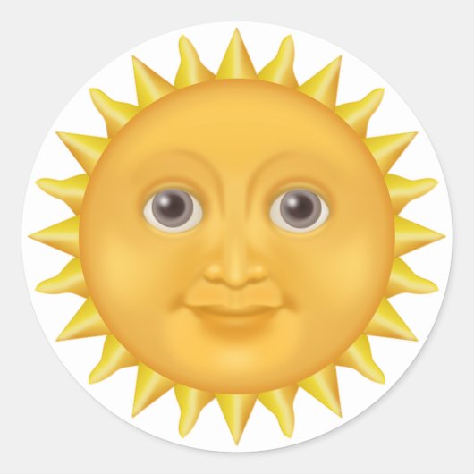 Sunshine Ronde Sticker (Voorkant)