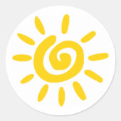 Sunshine Ronde Sticker (Voorkant)