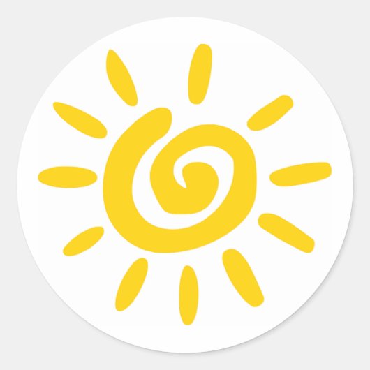 Sunshine Ronde Sticker (Voorkant)
