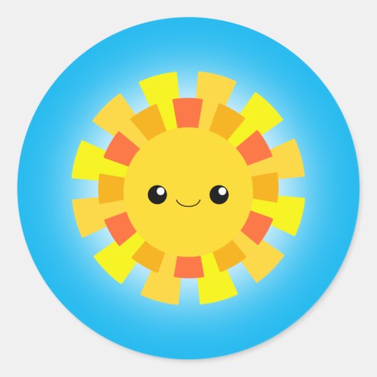 Sunshine Ronde Sticker (Voorkant)