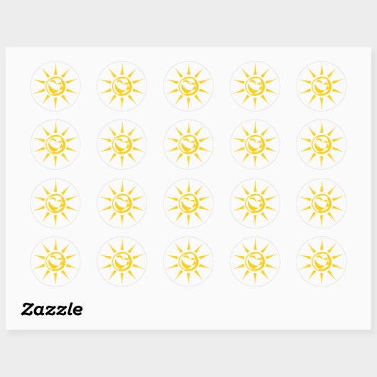 Sunshine Ronde Sticker (Vel)