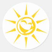 Sunshine Ronde Sticker (Voorkant)