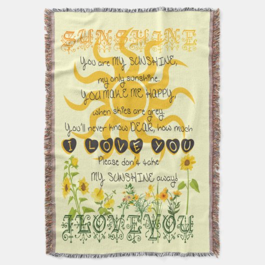 Sunshine Rug met hart Deken (Voorkant Verticaal)