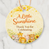 Sunshine Safari Baby Shower Bedankjes Labels (Voorkant)