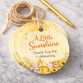 Sunshine Safari Baby Shower Bedankjes Labels