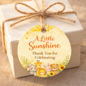 Sunshine Safari Baby Shower Bedankjes Labels