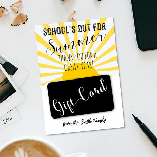 Sunshine SCHOOL IS UIT VOOR ZOMER leraar cadeaukaa Kaart