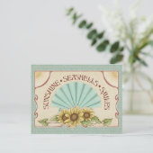 Sunshine Seashells Smiles Vintage Vibes Briefkaart (Staand voorkant)