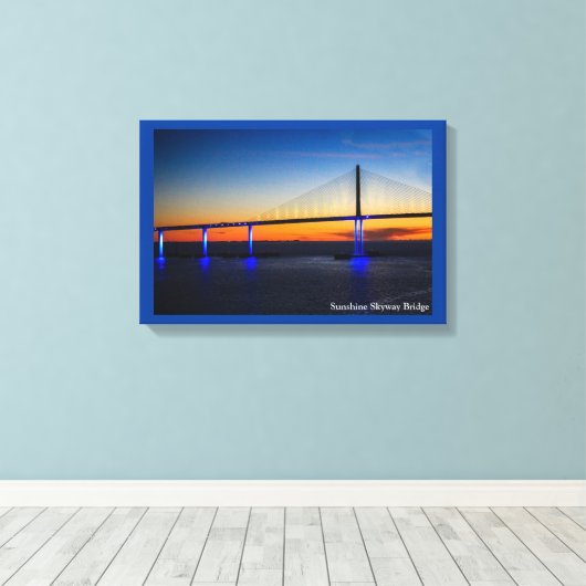 Sunshine Skyway Bridge Canvas Afdruk (Insitu (Houten vloer))